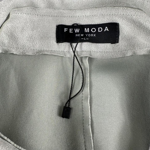 Few‎ Moda New York Trench Coat Women's Large Green Faux Suede Y2K Academia Boho - Picture 4 of 8